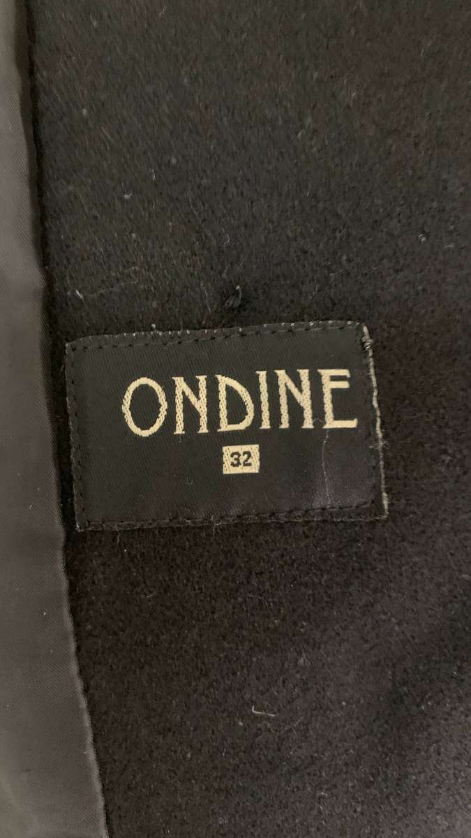 YDE ONDINE Black Wool Blend Winter Coat  Size 32 / Small  Tailored Mid-Length