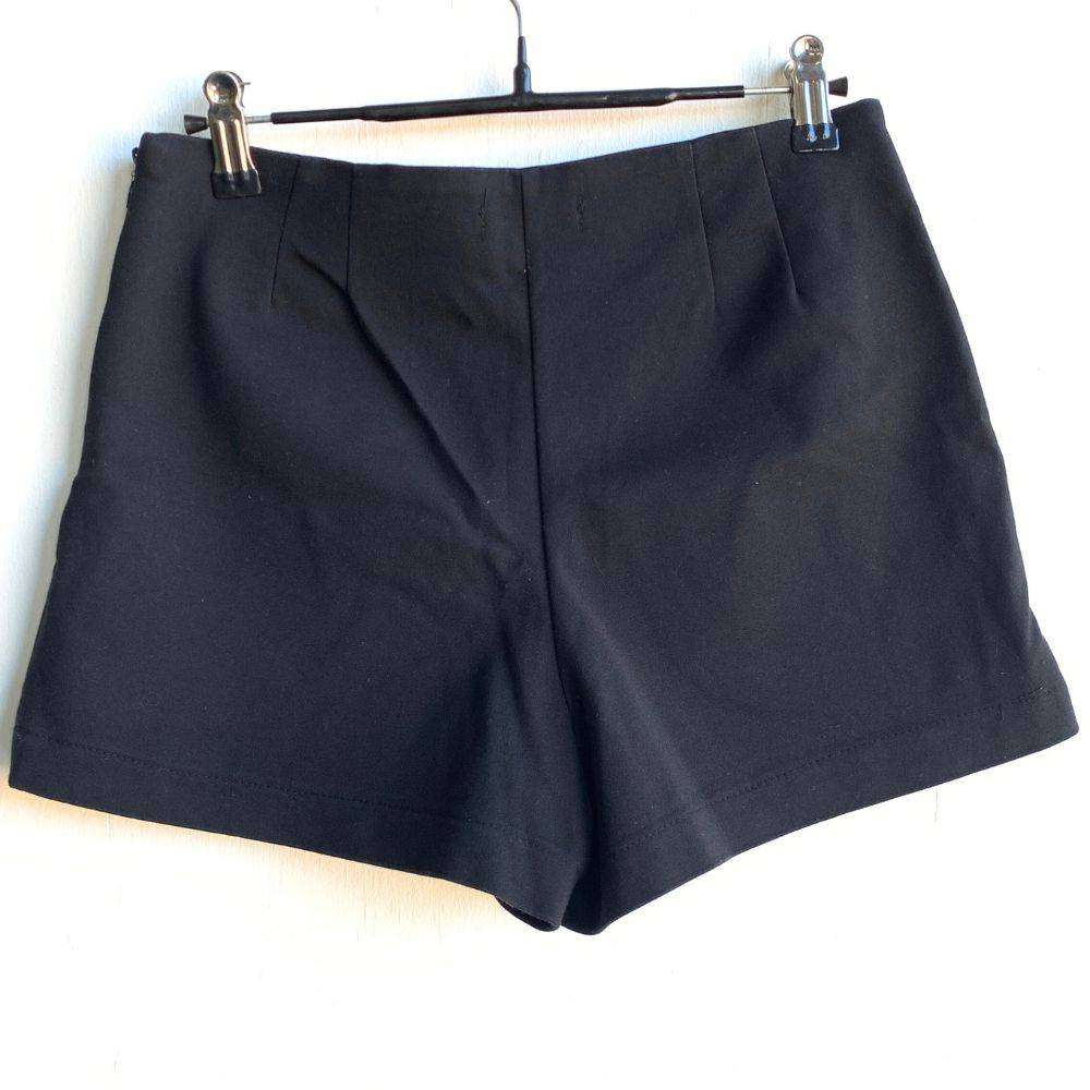 Black Button Detail Shorts  Sailor Style  Size M
