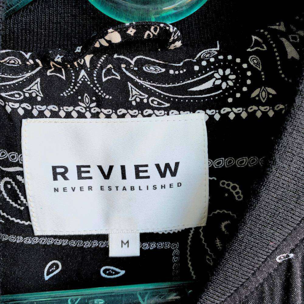 Review Black Bandana Print Bomber Jacket Size M