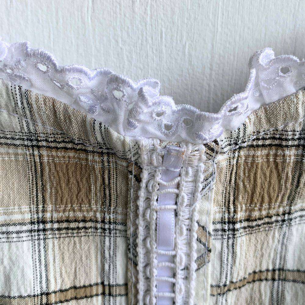 Made in Italy Corset Top  Plaid Bustier Camisole  Size S/M