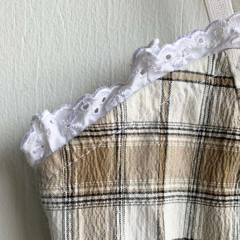 Made in Italy Corset Top  Plaid Bustier Camisole  Size S/M