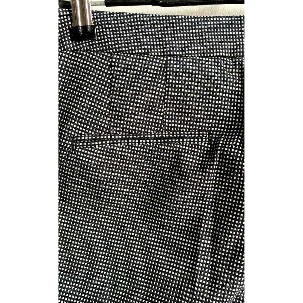ZARA Basic Black & White Micro-Check Trousers  Size S (EUR 36)  Slim Office Pants