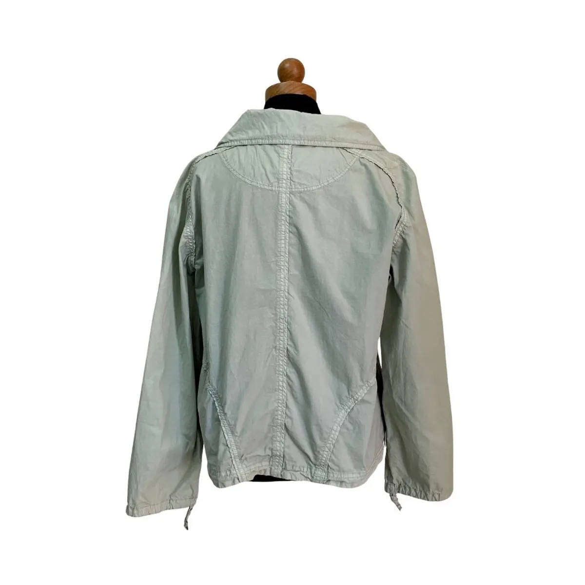 OSKA Designer Mint Green Cotton Jacket  Size 2 (SA 14)  Minimalist Tailored Jacket