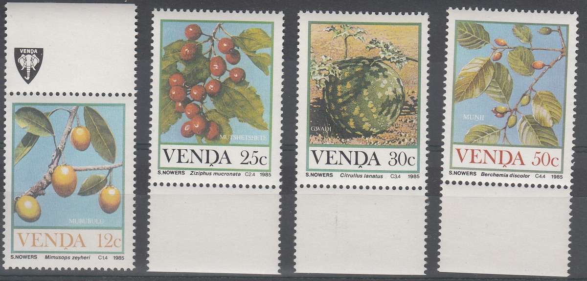 VENDA 1986: FOOD FROM THE VELD FULL SET MNH (SACC 113-116)