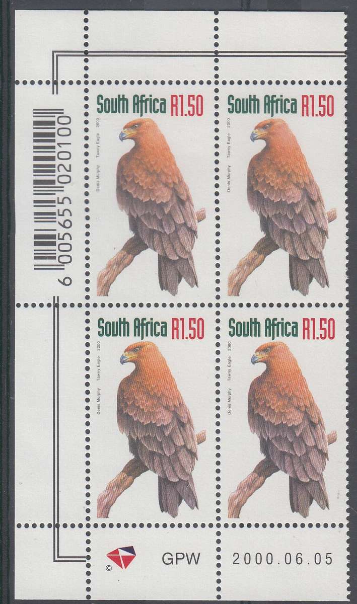 RSA 2000: 6th DEFINITIVE ISSUE R1.50 CONTROL BLOCK OF 4 MNH (SACC 1256)