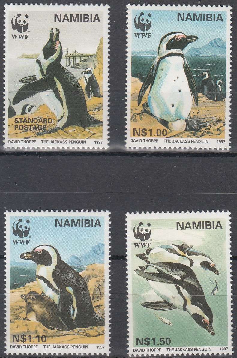 NAMIBIA 1997: JACKASS PENGUINS SET OF 4 MNH (SACC 174-178)