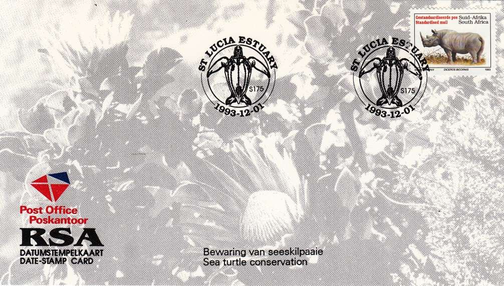 RSA DATE-STAMP CARD 1993: SEA TURTLE CONSERVATION
