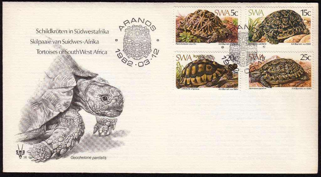 SWA 1982: FDC 36 - TORTOISES