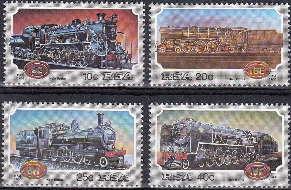 RSA 1983 STEAM LOCOMOTIVES FULL SET MNH (SACC 545-548)