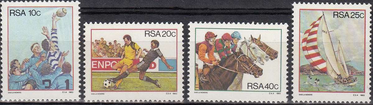 RSA 1983: SPORT ACTIVITIES IN SA FULL SET OF 4 MNH (SACC 549-552)