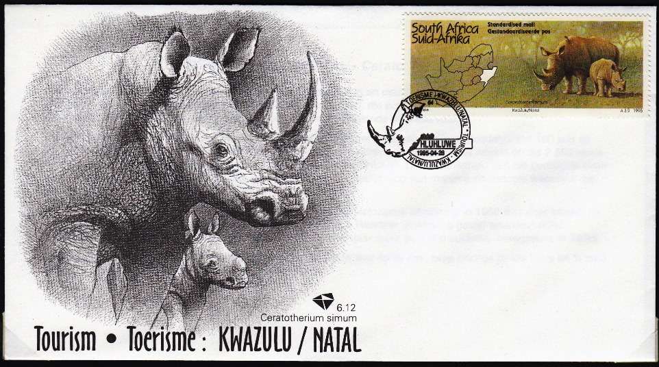 RSA 1995: OFFICIAL FDC 6.12 - TOURISM - KWAZULU NATAL