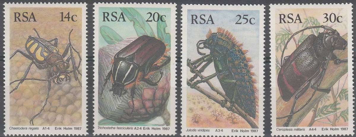 RSA 1987: SOUTH AFRICAN BEATLES FULL SET OF 4 MNH (SACC 620-623)
