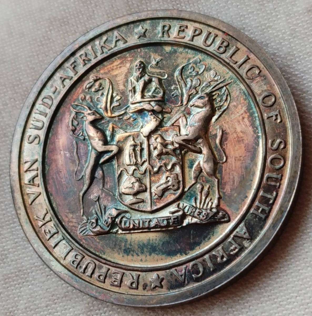 1961 Formation of S.A Republic silver medal in box