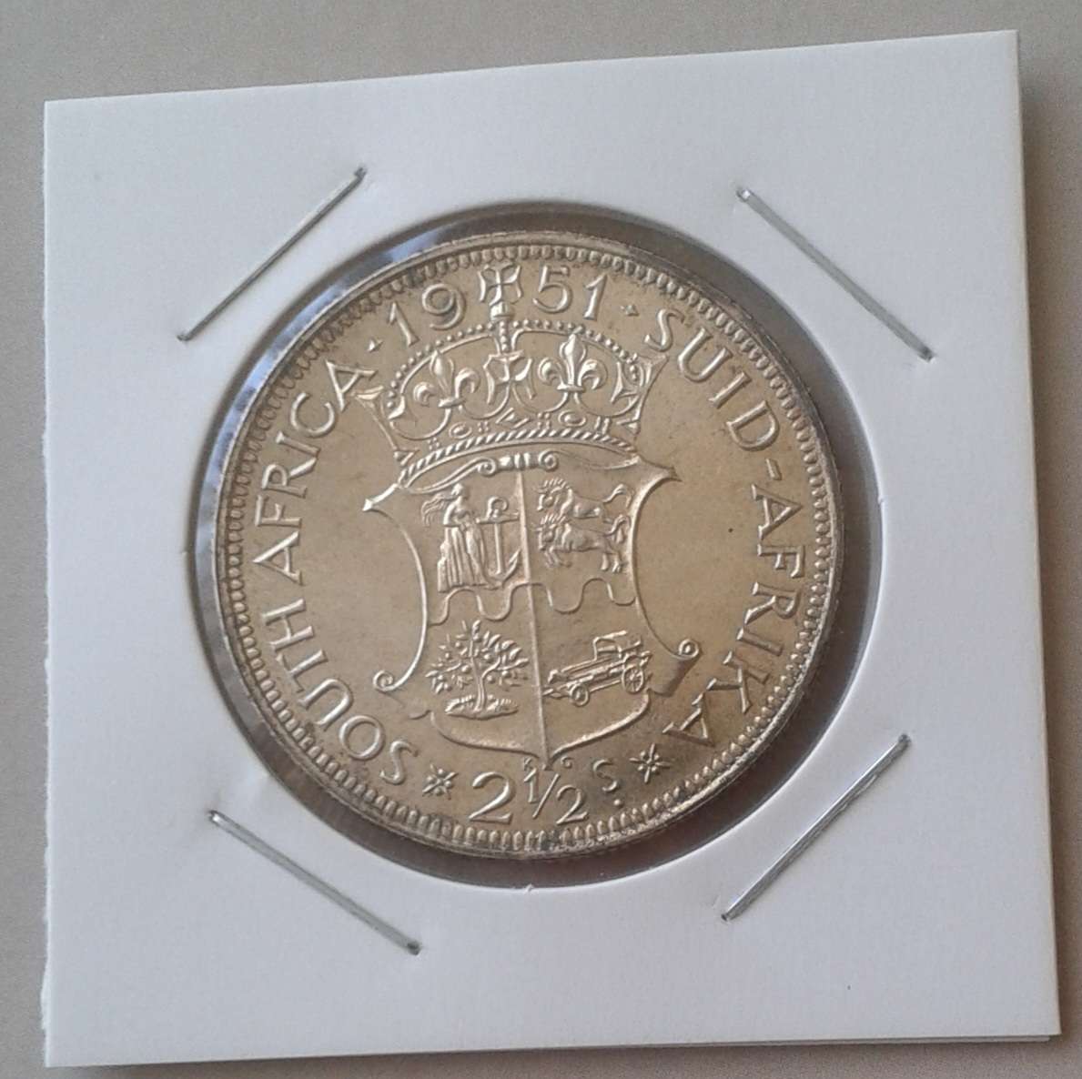 Nice 1951 Union silver 2 1/2 Shillings in proof