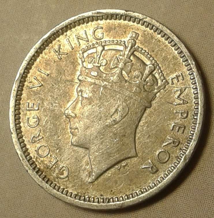 1937 Southern Rhodesia sterling silver threepence.