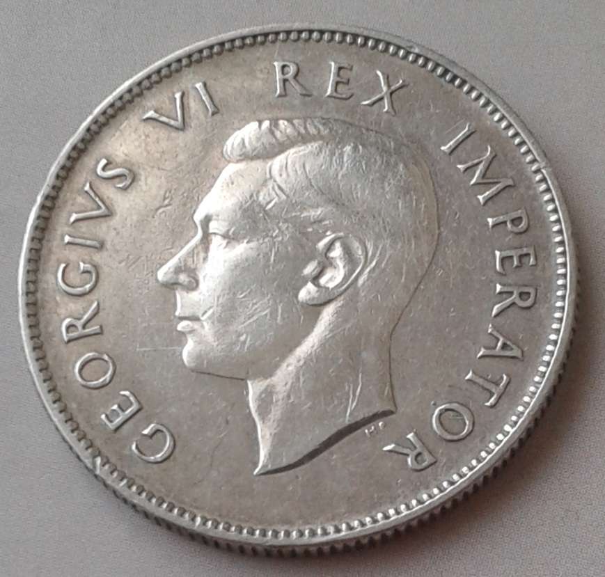 Rare 1947 union silver 2 Shillings (mintage: 2892)