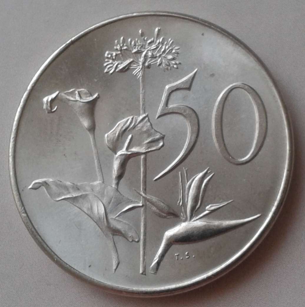 1965 Afrikaans 50c in nice proof