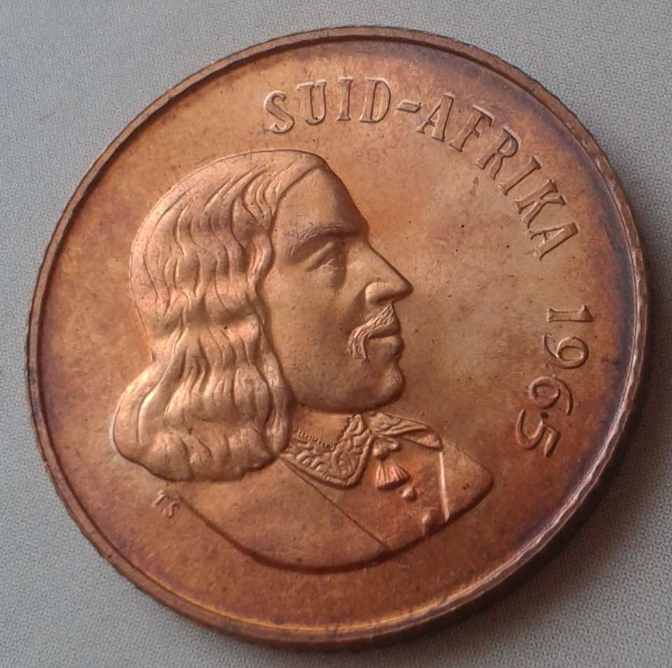 Set of x4 proof 1965 coins in red case (20c-2c)