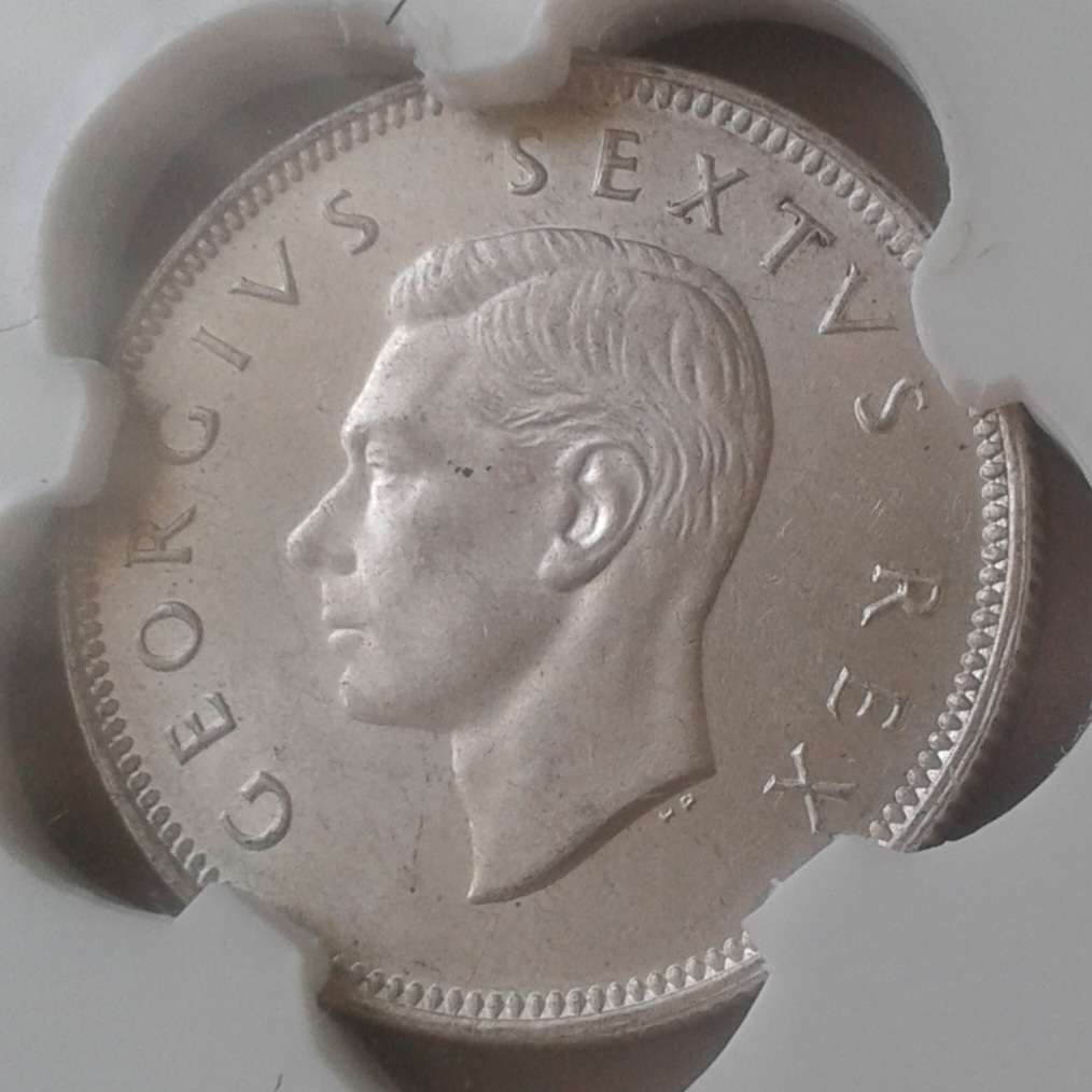 1951 Union silver 2 Shillings SANGS MS63