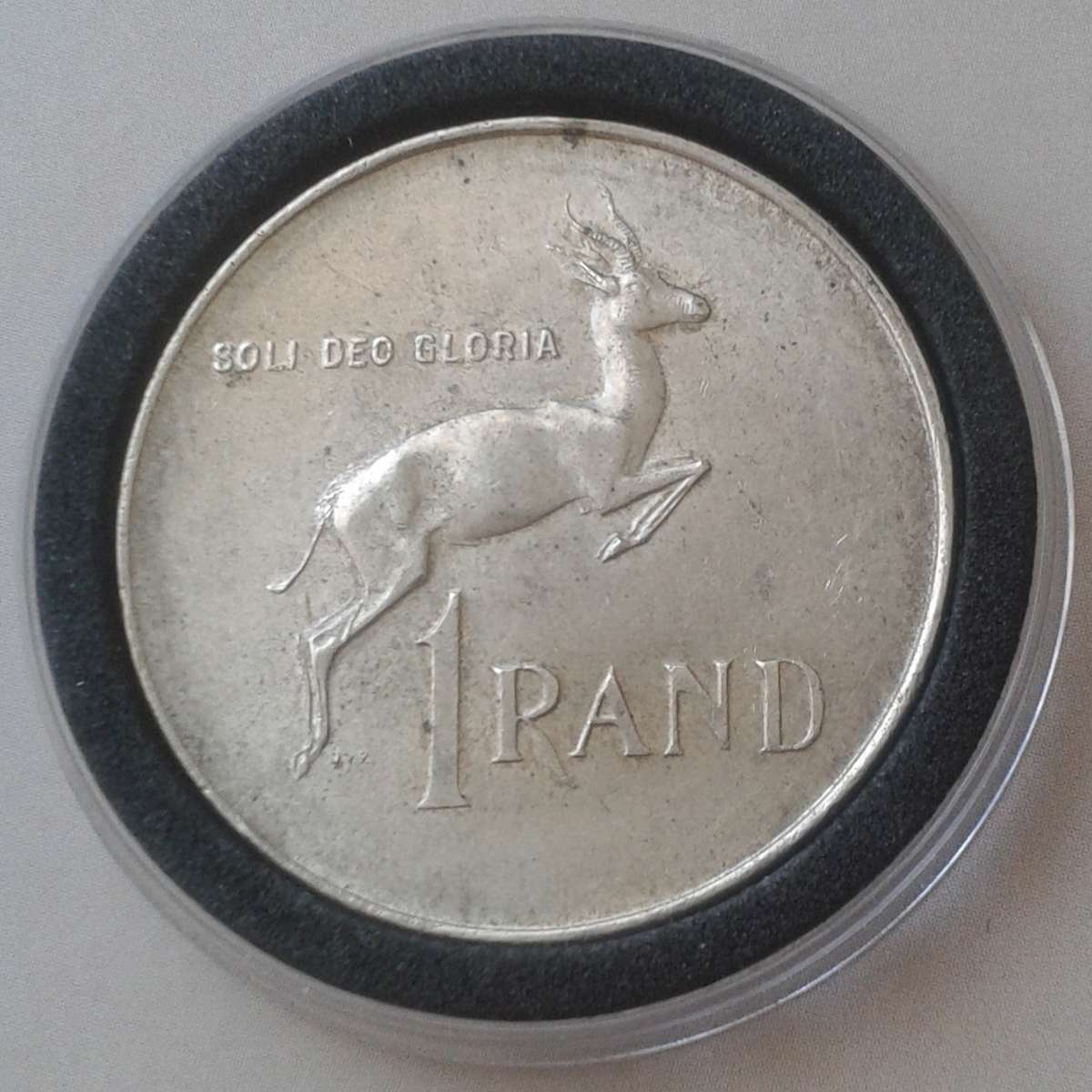 Encapsulated 1966 Republic silver R1 "Tagged Ear"