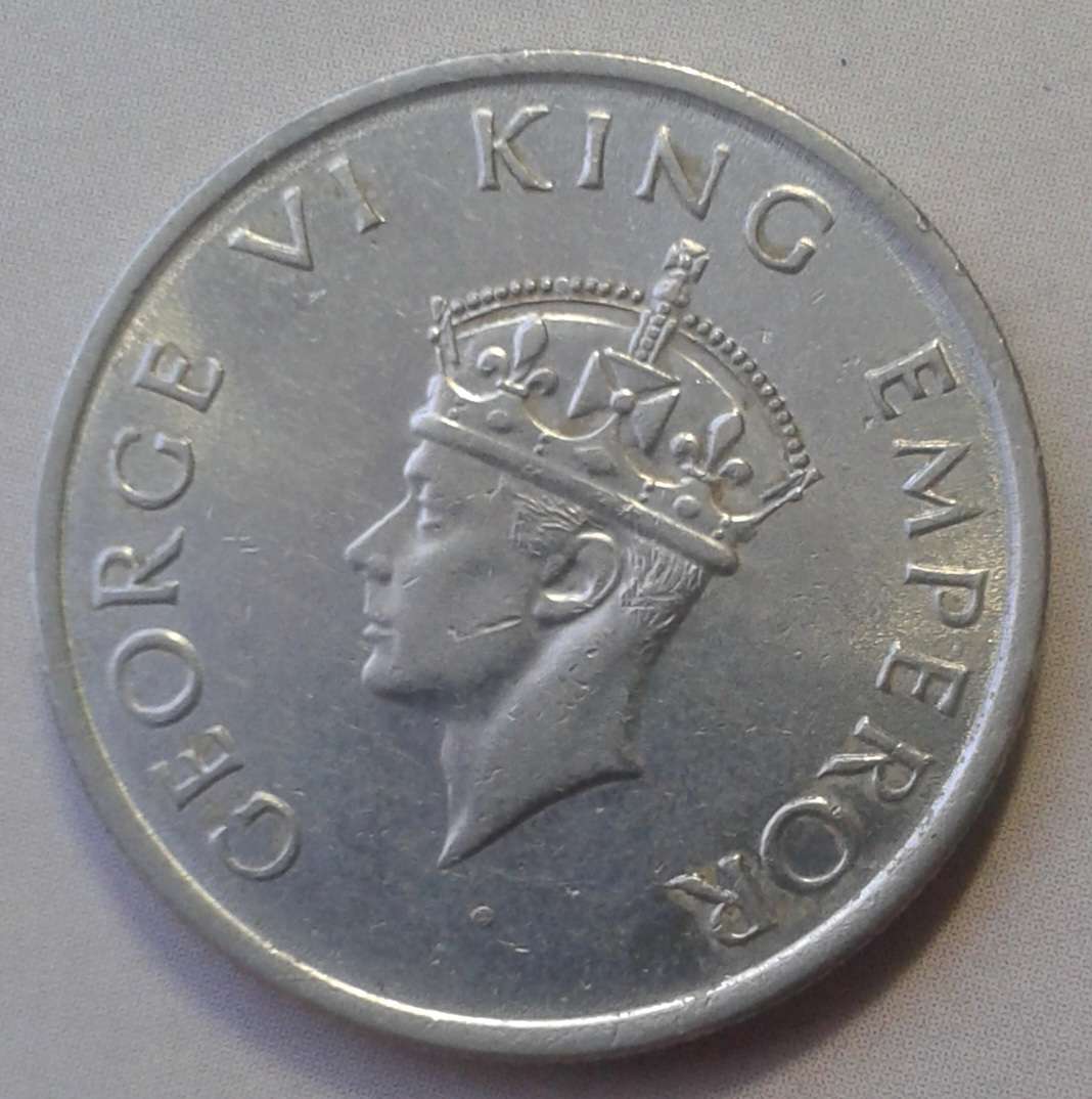 Nice 1947 India half rupee