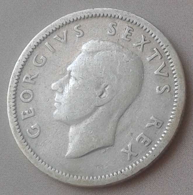 Union 1948 silver sixpence