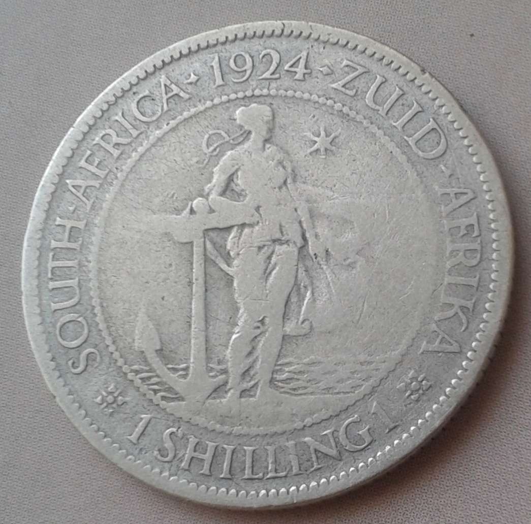 1924 Union silver shilling.