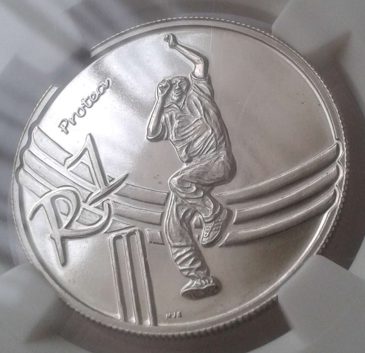 Scarce 2003 Cricket silver R1 NGC MS66 (mintage: 447)