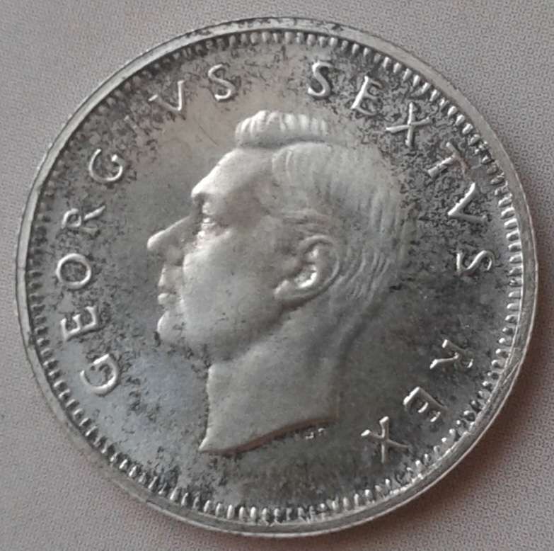 Union 1952 proof silver sixpence
