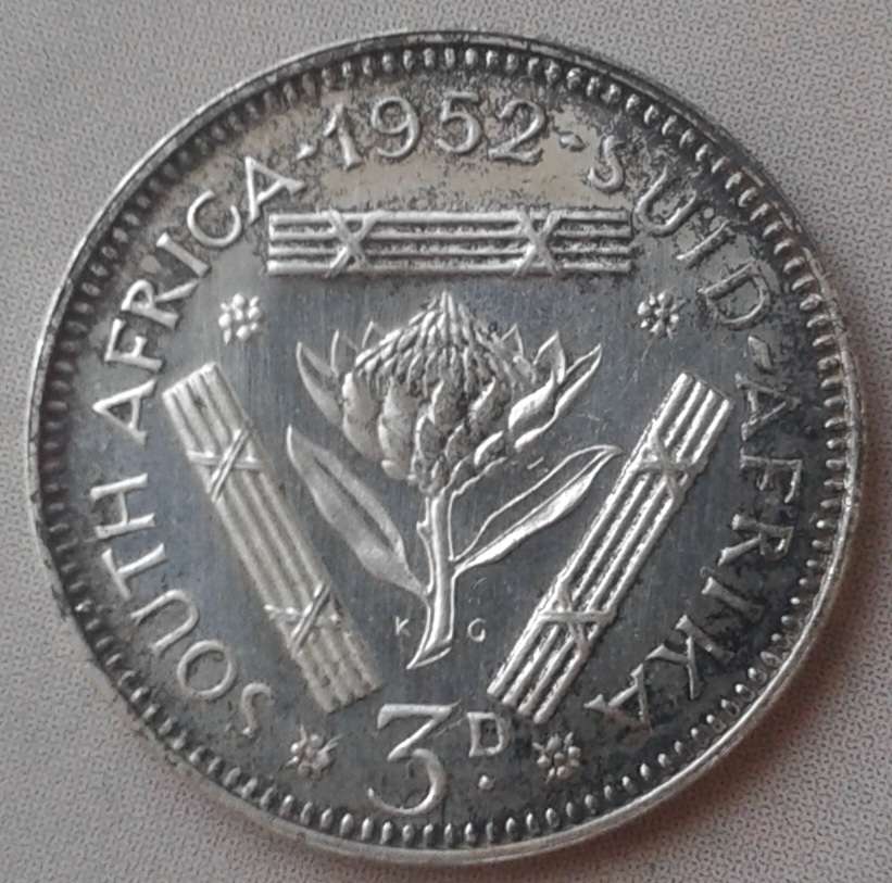 Union 1952 proof silver tickey