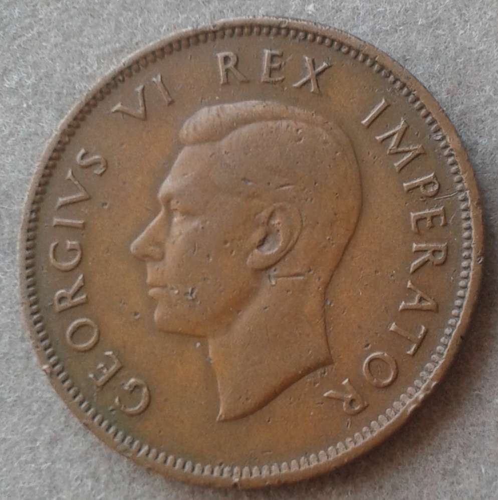 1937 Union 1/2 penny