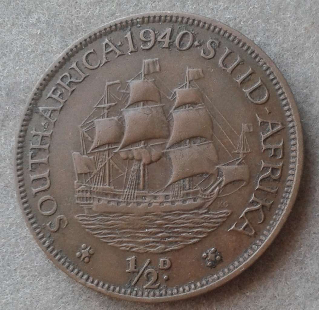 1940 Union 1/2 penny