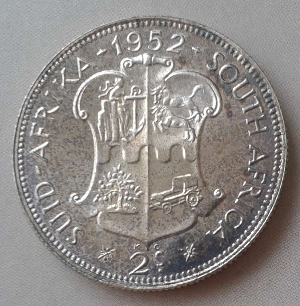Union 1952 proof silver 2 Shillings