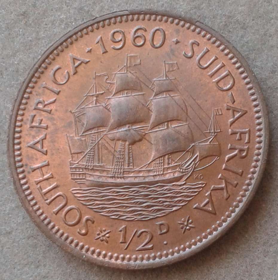 Nice 1960 union 1/2 penny.