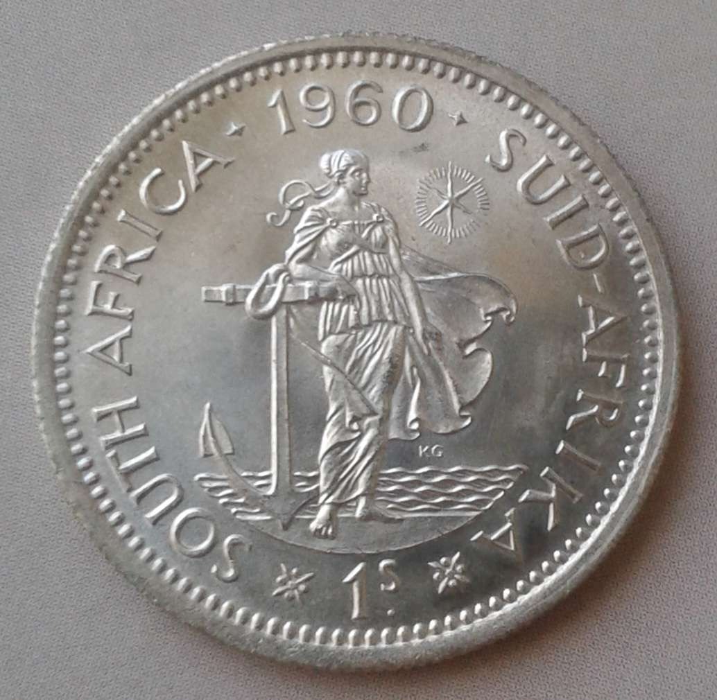 Uncirculated 1960 union silver shilling