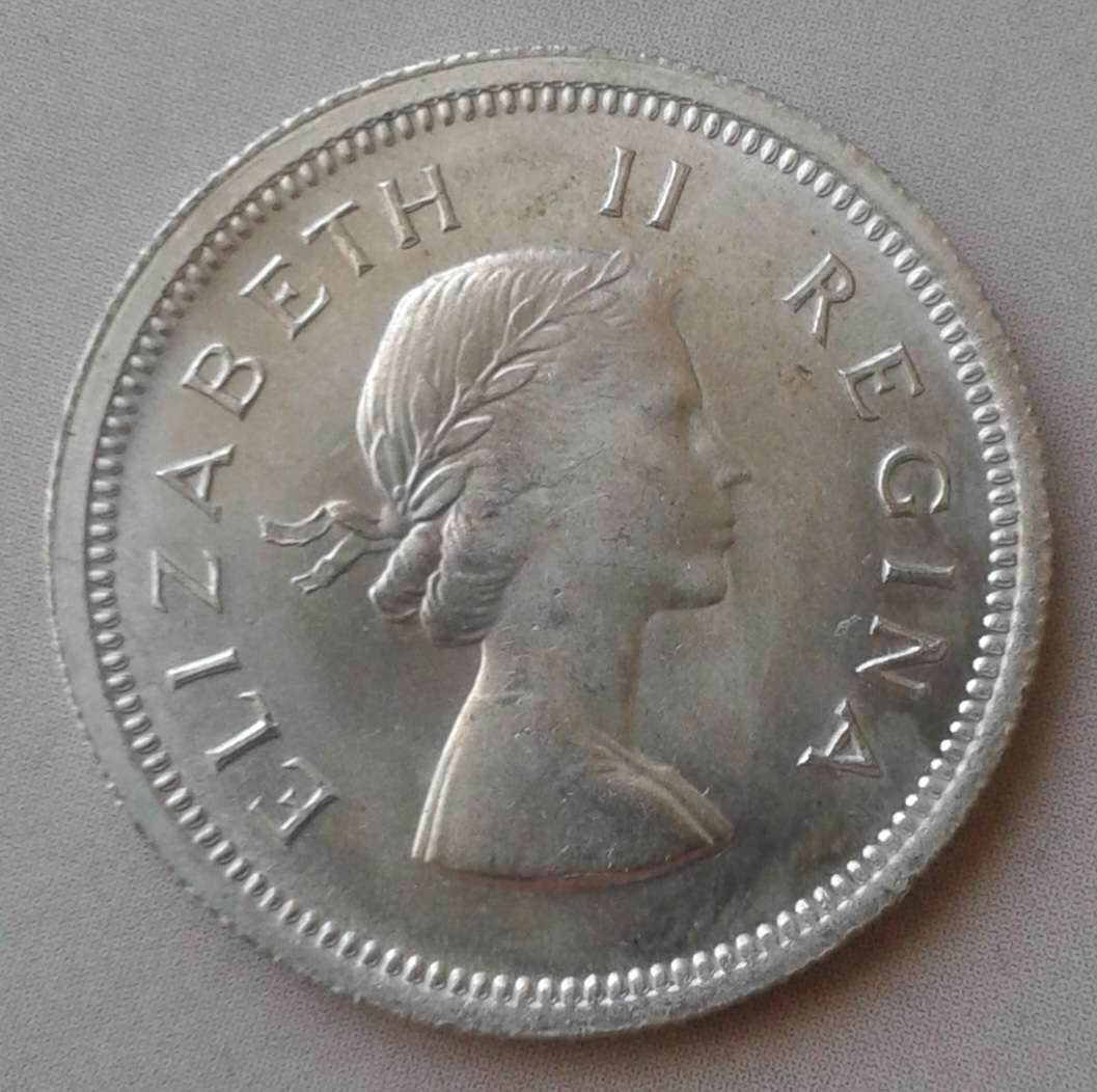 Uncirculated 1960 union silver shilling