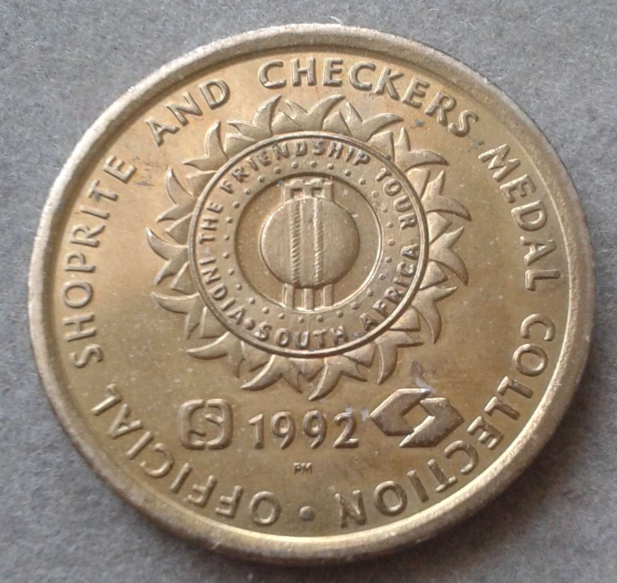 1992 Shoprite and Checkers cricket medal (Jonty Rhodes)
