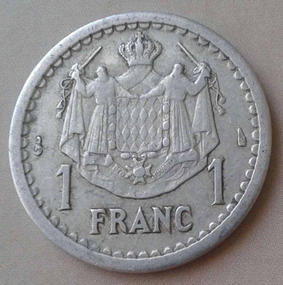 1943 Monaco 1 Franc