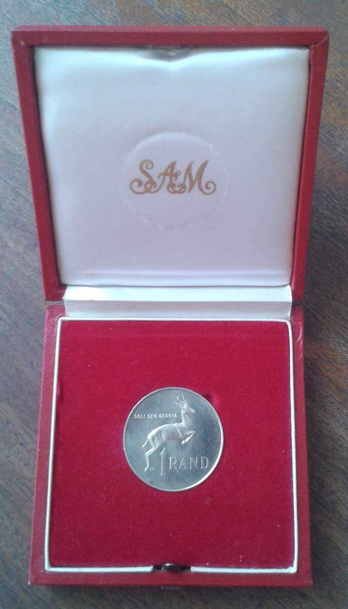 1970 Republic silver R1 in box (Proof details)