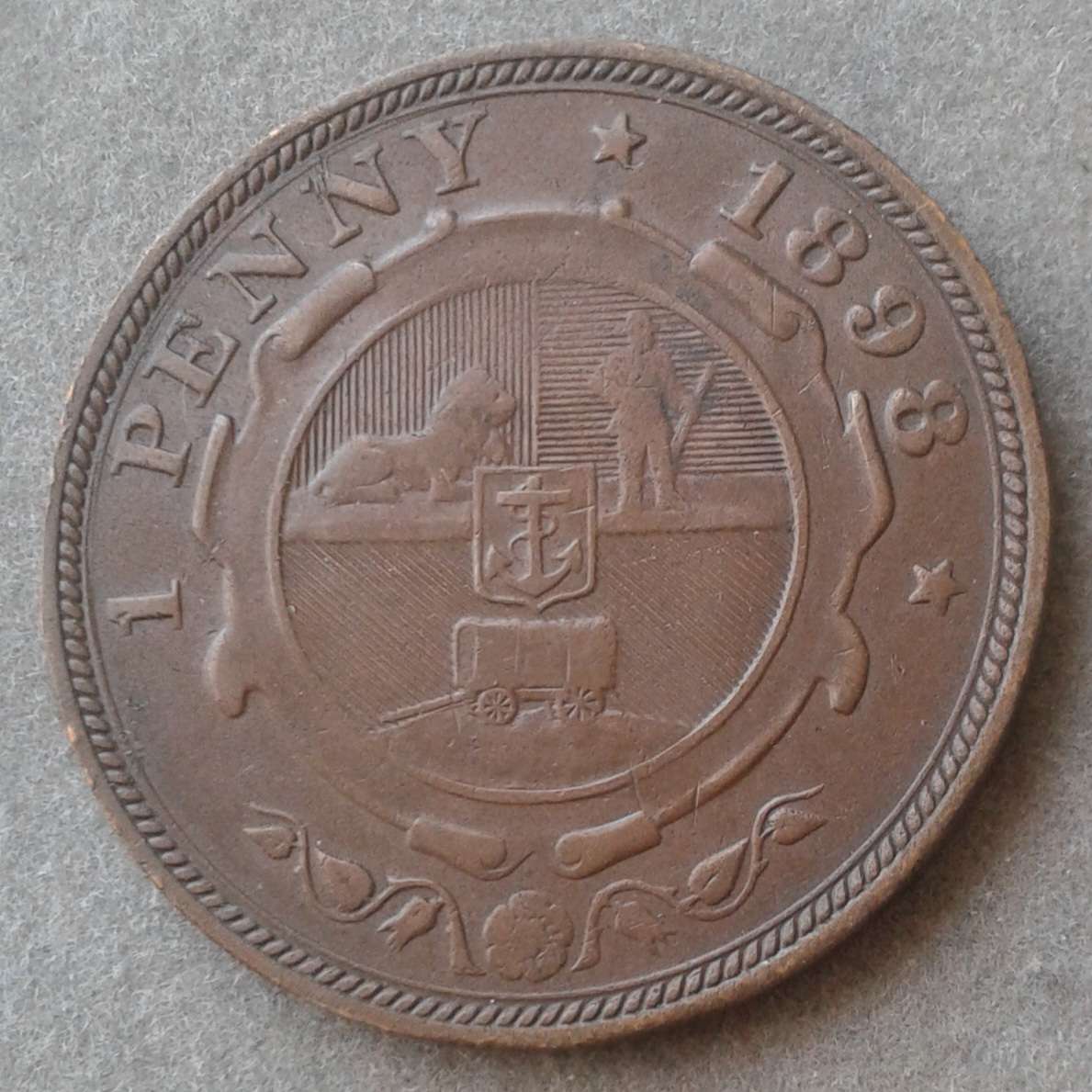 Nice 1898 ZAR Kruger penny.