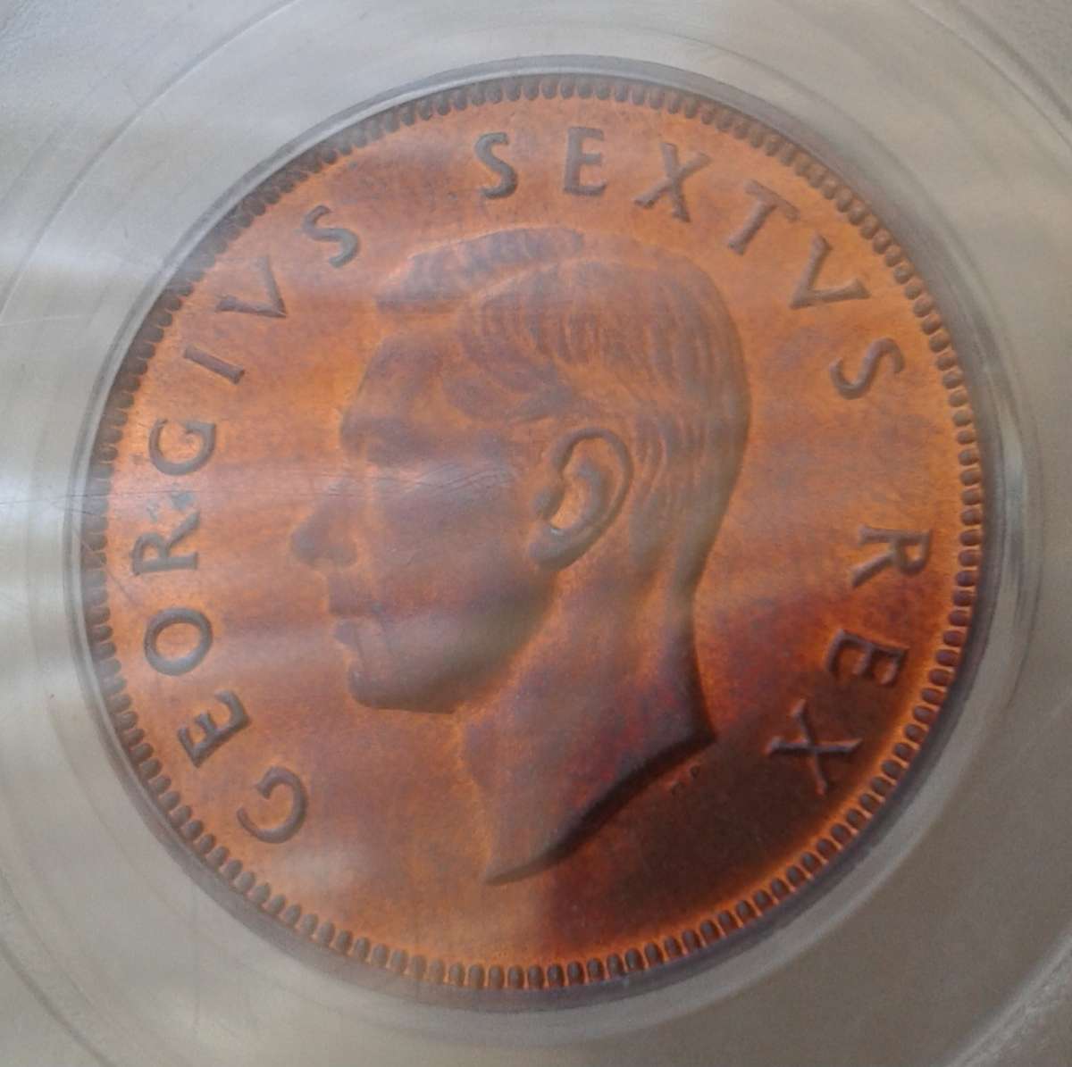 Nice 1952 union proof 1/2 penny PCGS PR65 RB