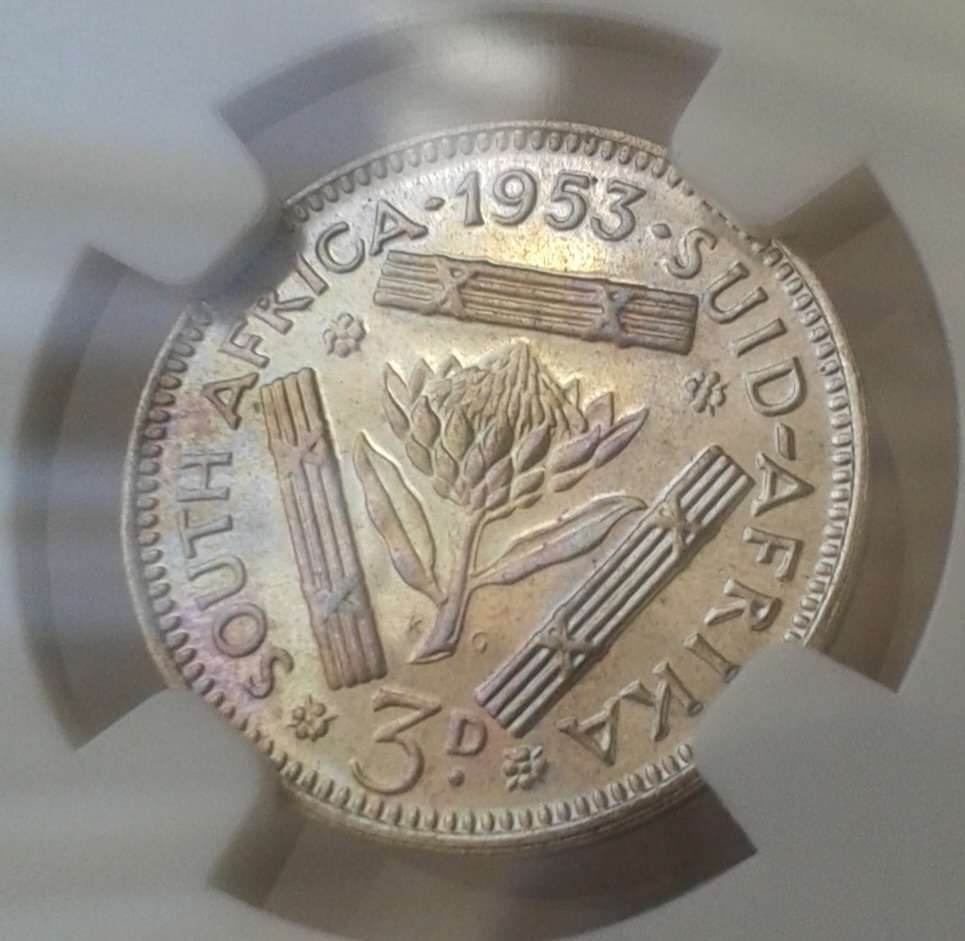 Nice 1953 union proof silver tickey NGC PF65 (mintage: 5000)