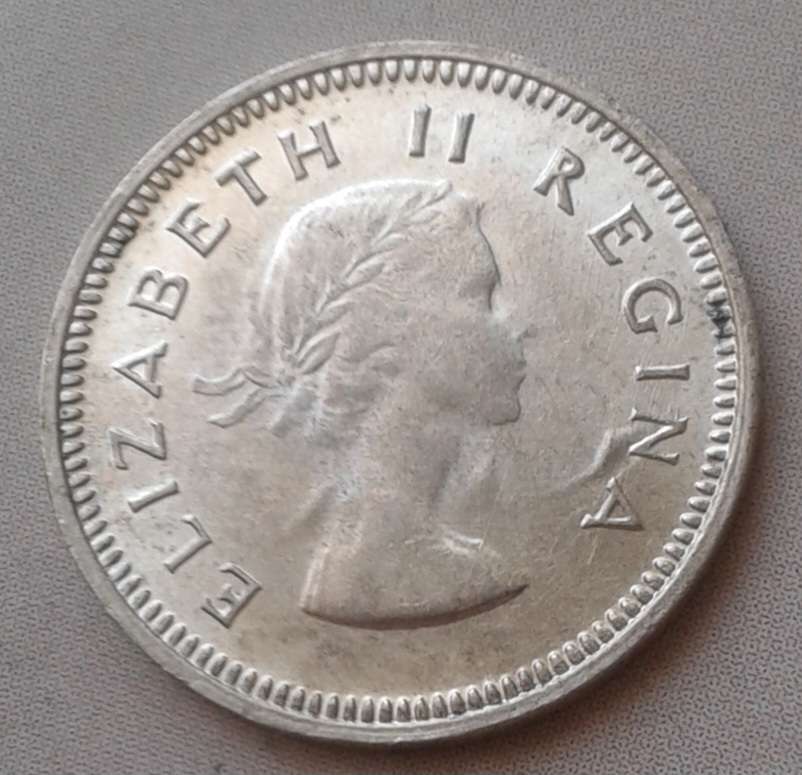 Lustrous 1959 union silver tickey