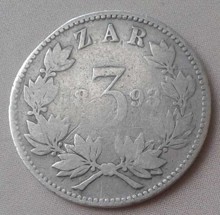 1893 ZAR Kruger silver tickey