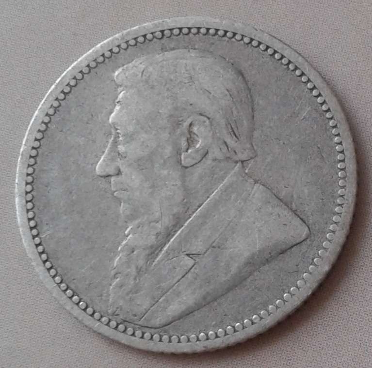 1894 ZAR Kruger silver sixpence.