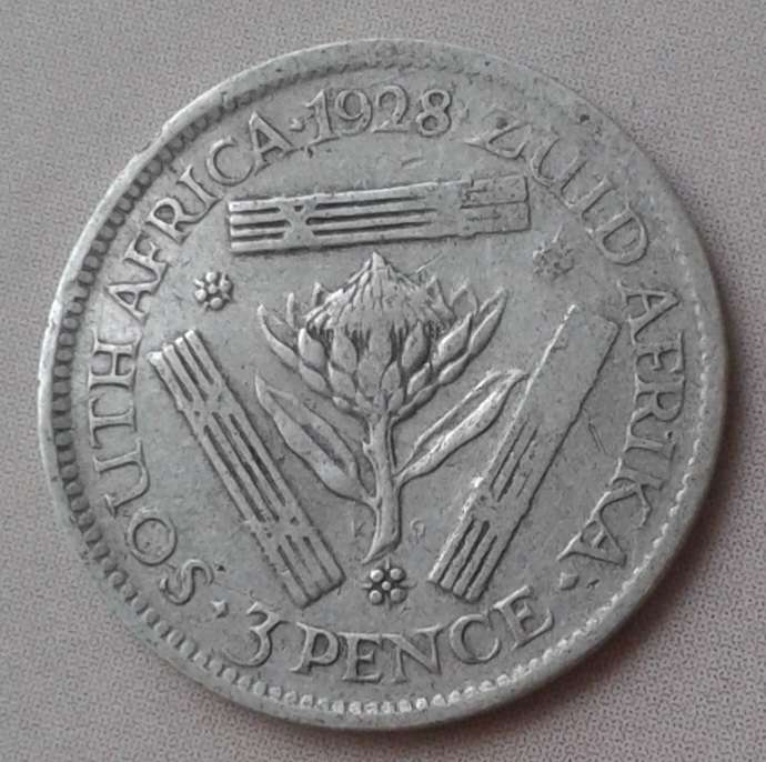 1928 Union silver tickey (Filler coin)