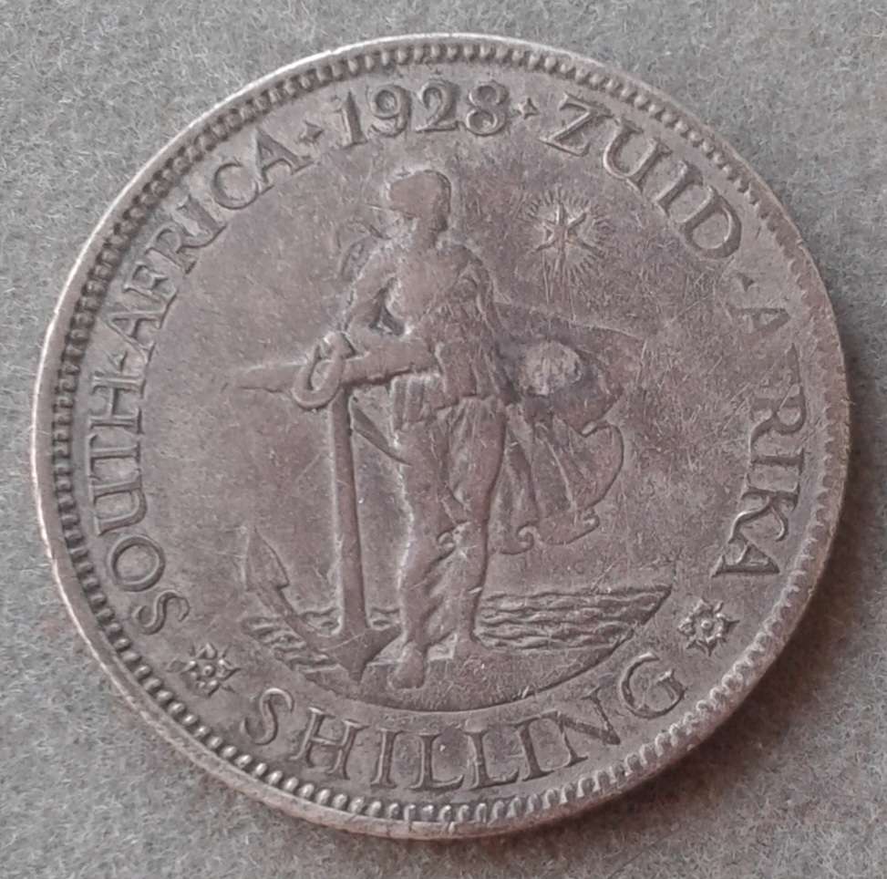 Decent 1928 union silver shilling