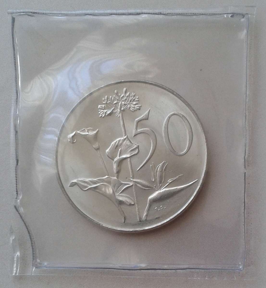 1968 Afrikaans uncirculated nickel 50c (Pres.Swart)