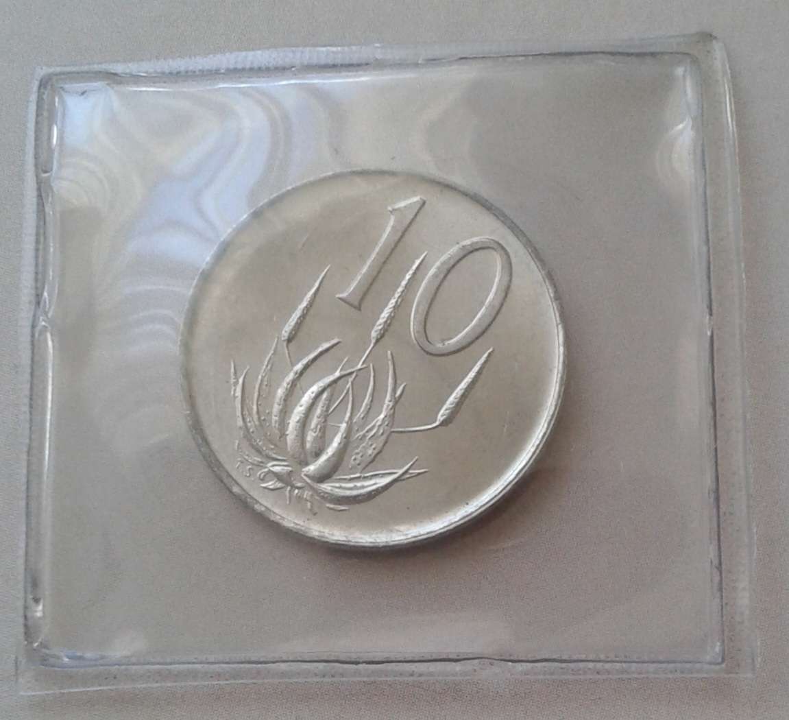 1968 Afrikaans uncirculated nickel 10c (Pres.Swart) - Lower mintage