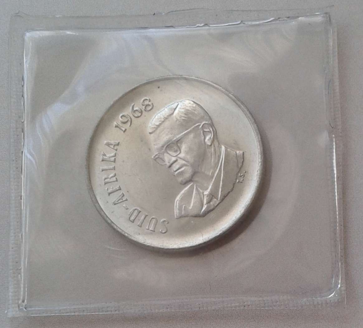 1968 Afrikaans uncirculated nickel 10c (Pres.Swart) - Lower mintage